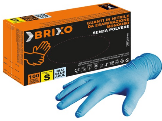 Guanti BRIXO nitrile monouso 100 pezzi